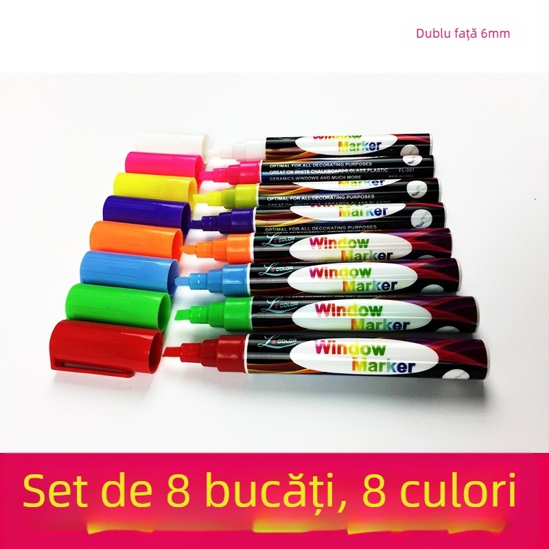 FL-001 Marker din plastic, șters pentru placă LED – cap unic, imprimare logo OK