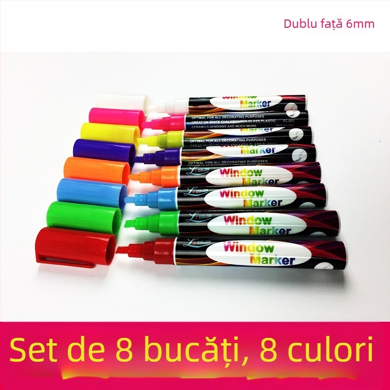 FL-001 Marker din plastic, șters pentru placă LED – cap unic, imprimare logo OK