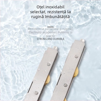 Roată inferioară pentru uși glisante de balcon, din oțel cu carbon, model H20230422, brand Shouli, pentru uși și ferestre, stil minimalist modern.