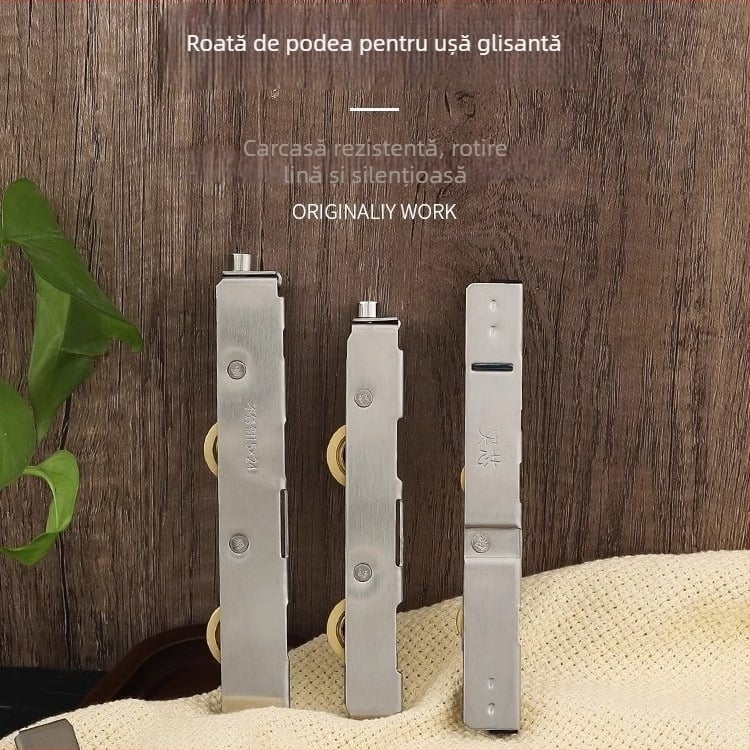 Roată inferioară pentru uși glisante de balcon, din oțel cu carbon, model H20230422, brand Shouli, pentru uși și ferestre, stil minimalist modern.