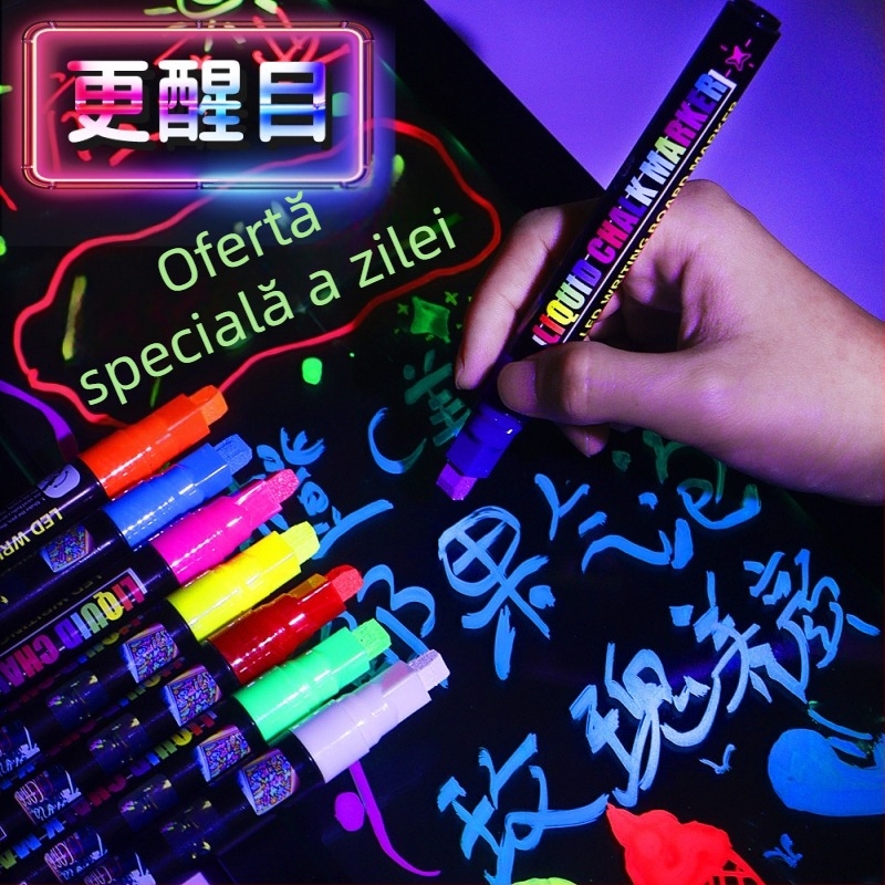 Marker pentru tablă albă și tablă neagră, model 1855, corp din plastic, ambalat în cutie, ștergibil