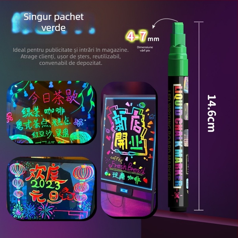 Marker pentru tablă albă și tablă neagră, model 1855, corp din plastic, ambalat în cutie, ștergibil