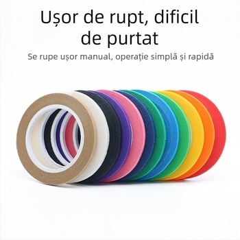 Bandă de mascare din hârtie texturată pentru realizarea de modele, aderență înaltă, tăiere în cruce, imprimare personalizabilă, hârtie de eliberare