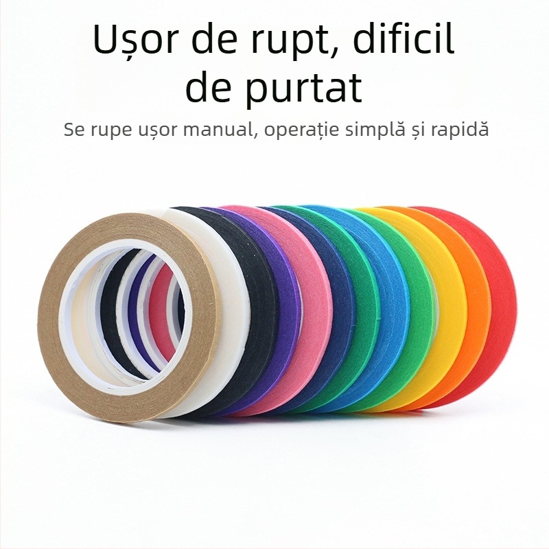 Bandă de mascare din hârtie texturată pentru realizarea de modele, aderență înaltă, tăiere în cruce, imprimare personalizabilă, hârtie de eliberare
