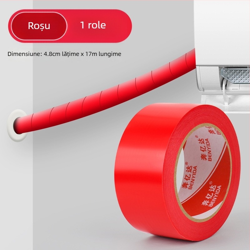 Bandă de înfășurare PVC pentru protecție exterioară a conductelor metalice – material de bază PVC, grosime 0,14 mm, rezistență la temperatură 60°C (scurt/lung), marca Ben yida