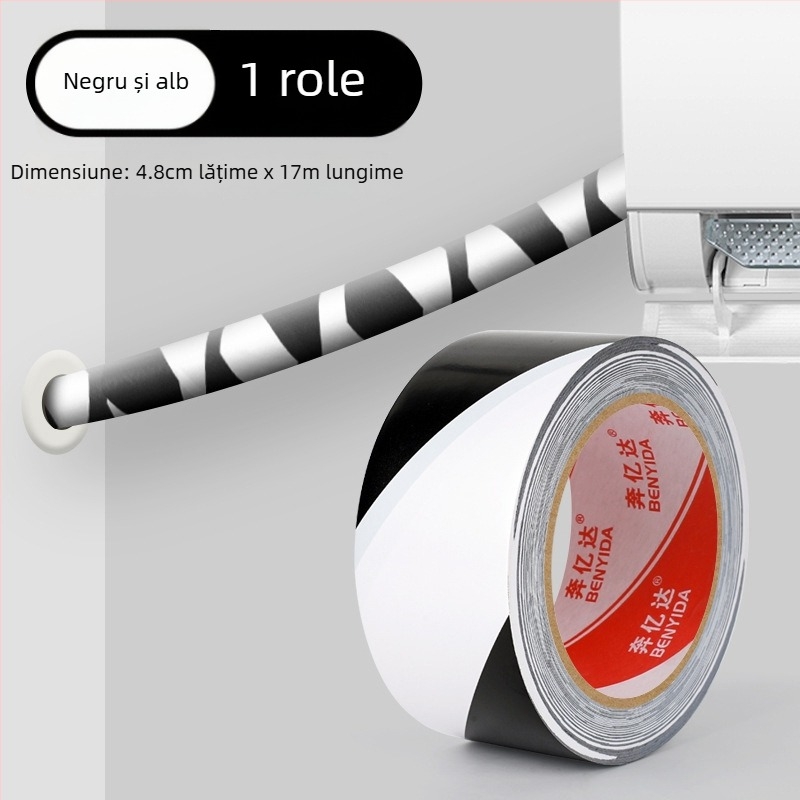 Bandă de înfășurare PVC pentru protecție exterioară a conductelor metalice – material de bază PVC, grosime 0,14 mm, rezistență la temperatură 60°C (scurt/lung), marca Ben yida