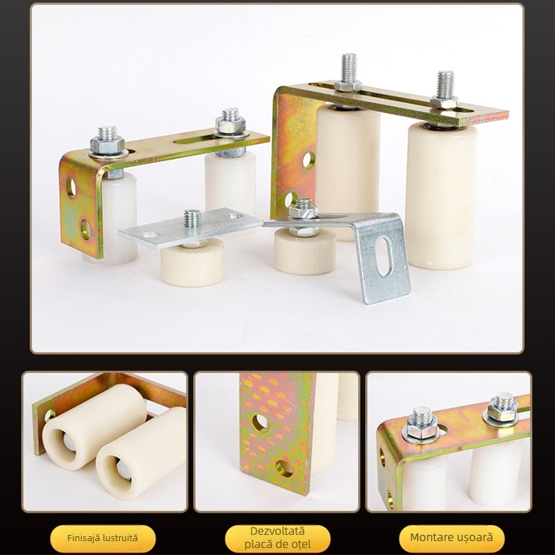 Rulment de poziționare din nylon pentru uși glisante, cu roată ghidaj și suport — Vinda