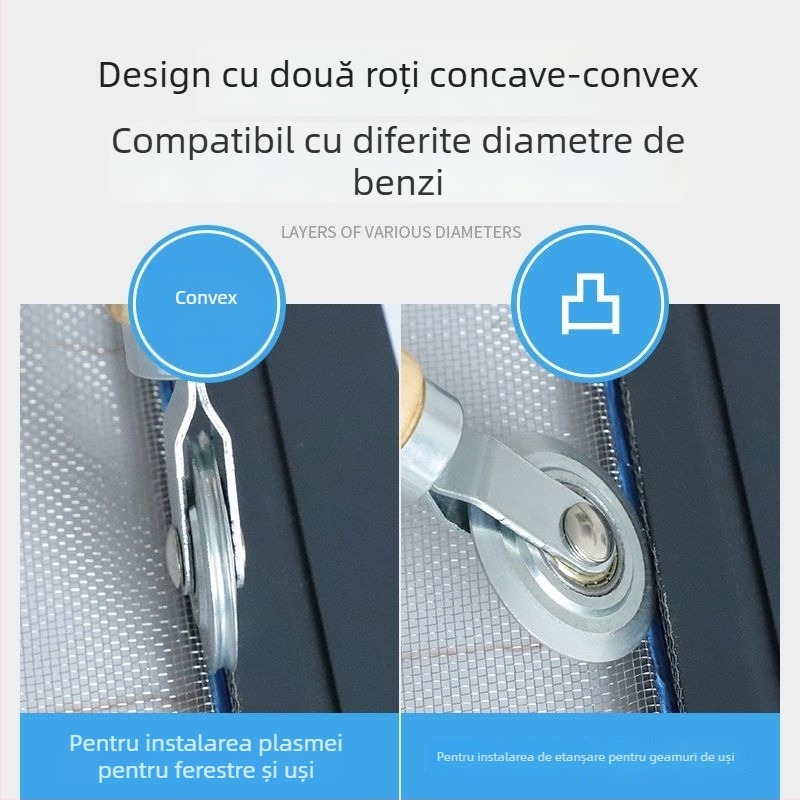 Unealtă pentru montaj plasă de fereastră cu rolă, pentru instalarea plasei anti-țânțari (include rolă, bandă și cârlig)