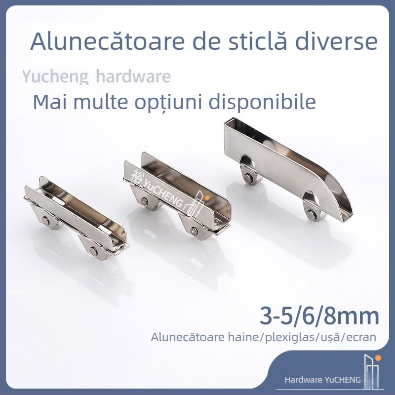 Roată de clemă pentru sticlă, vitrină display, oțel inoxidabil/otel, Ø exterior 7.3, ax Ø3.7, încărcare maximă 15 kg