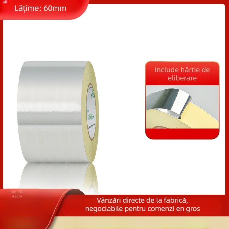 Bandă de estompare pentru afișaje LED și ghiduri de lumină, adeziv cu vâscozitate înaltă, o singură față, substrat OPP, lungime 50 m/rolă, grosime 0,06 mm, cu hârtie de eliberare