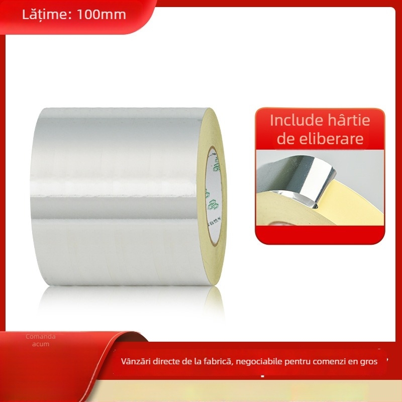 Bandă de estompare pentru afișaje LED și ghiduri de lumină, adeziv cu vâscozitate înaltă, o singură față, substrat OPP, lungime 50 m/rolă, grosime 0,06 mm, cu hârtie de eliberare