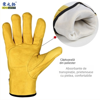 Mănuși de sudură GTAW – piele de oaie de calitate superioară și piele de vită, pentru sudură electrică, rezistenți la temperaturi înalte, anti-arși, durabili, 120 g