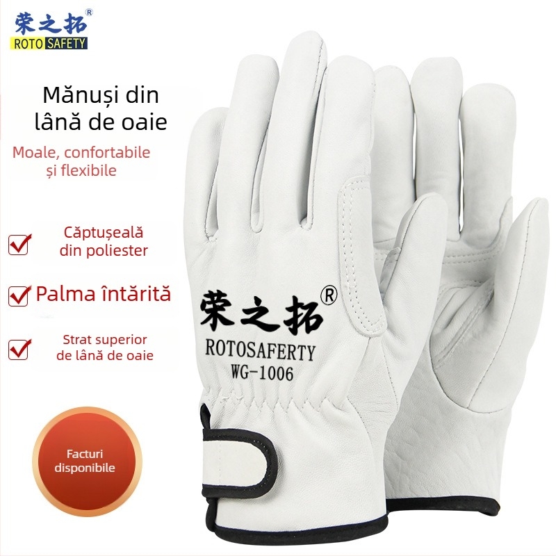 Mănuși de sudură GTAW – piele de oaie de calitate superioară și piele de vită, pentru sudură electrică, rezistenți la temperaturi înalte, anti-arși, durabili, 120 g