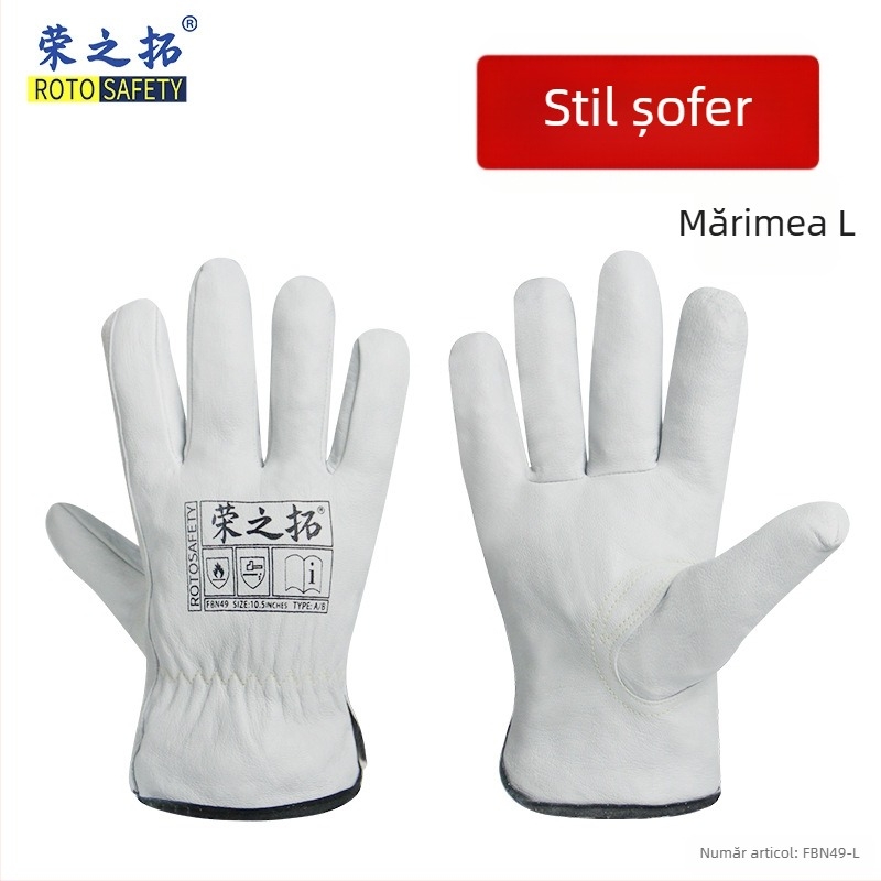 Mănuși de sudură GTAW – piele de oaie de calitate superioară și piele de vită, pentru sudură electrică, rezistenți la temperaturi înalte, anti-arși, durabili, 120 g