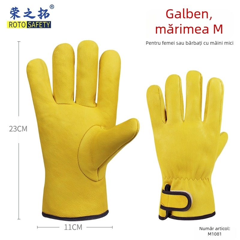 Mănuși de sudură GTAW – piele de oaie de calitate superioară și piele de vită, pentru sudură electrică, rezistenți la temperaturi înalte, anti-arși, durabili, 120 g