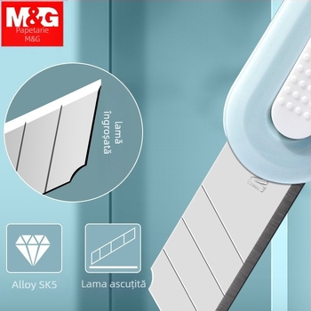 Cuțit universal cu foarfece și deschizător de cutii – Model 960, Material: Plastic, Greutate netă: 100 g, Marca: M&g / Morning Light