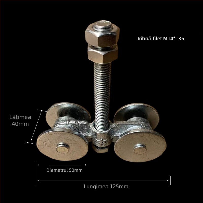 Șină de roți din fontă pentru uși industriale – șină robustă cu roată rulment pentru uși glisante