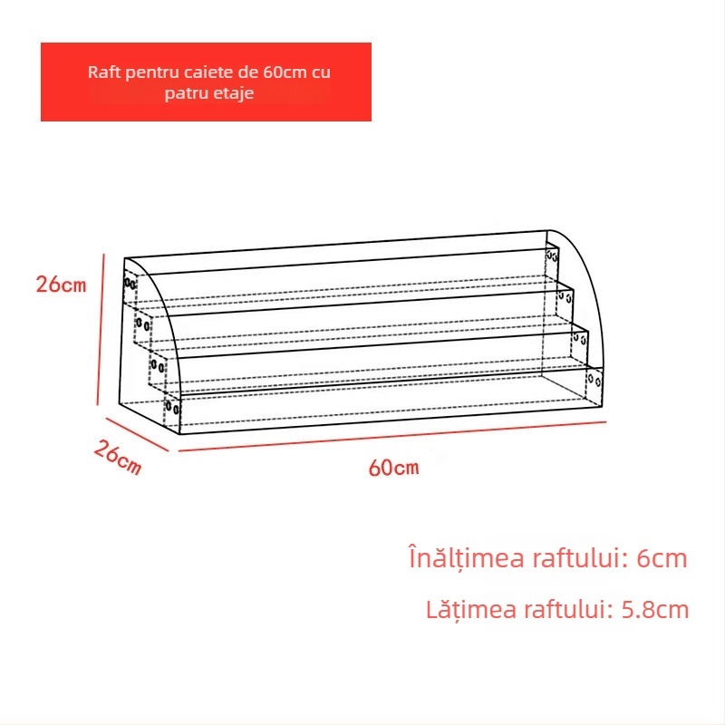 Seven Bends Raft Acrilic 965 – Suport de afișare pentru caiete și cărți, Capac acrilic, Legare 1