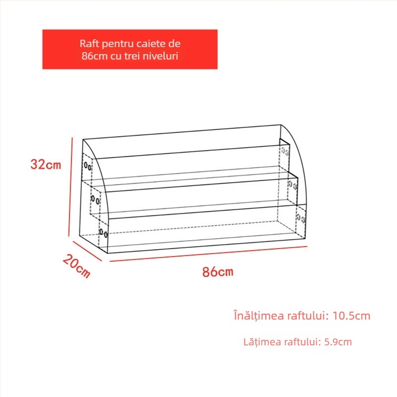 Seven Bends Raft Acrilic 965 – Suport de afișare pentru caiete și cărți, Capac acrilic, Legare 1