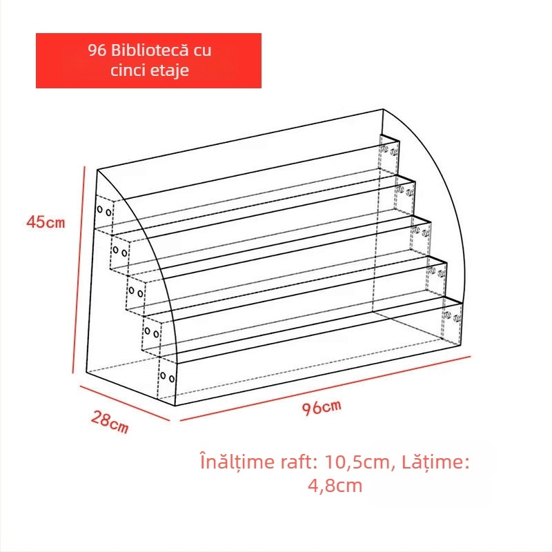 Seven Bends Raft Acrilic 965 – Suport de afișare pentru caiete și cărți, Capac acrilic, Legare 1