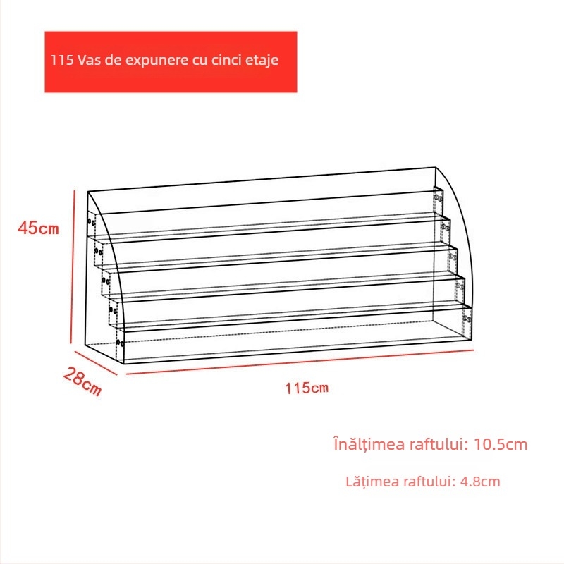Seven Bends Raft Acrilic 965 – Suport de afișare pentru caiete și cărți, Capac acrilic, Legare 1