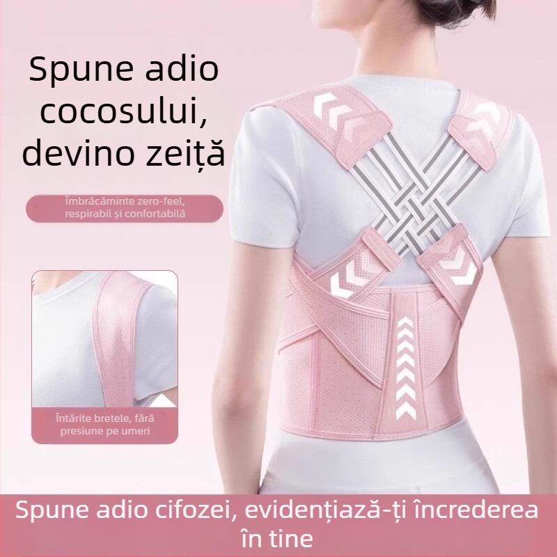 Corector de postură pentru adulți – Unisex, Model: Trei Curele de Corecție (2024)