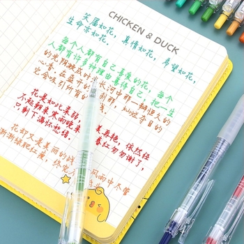 Set de pixuri gel – Seria Morandi, Jingxuan (Carcasă din plastic; Vârf din oțel inoxidabil; Cerneală neștergibilă)