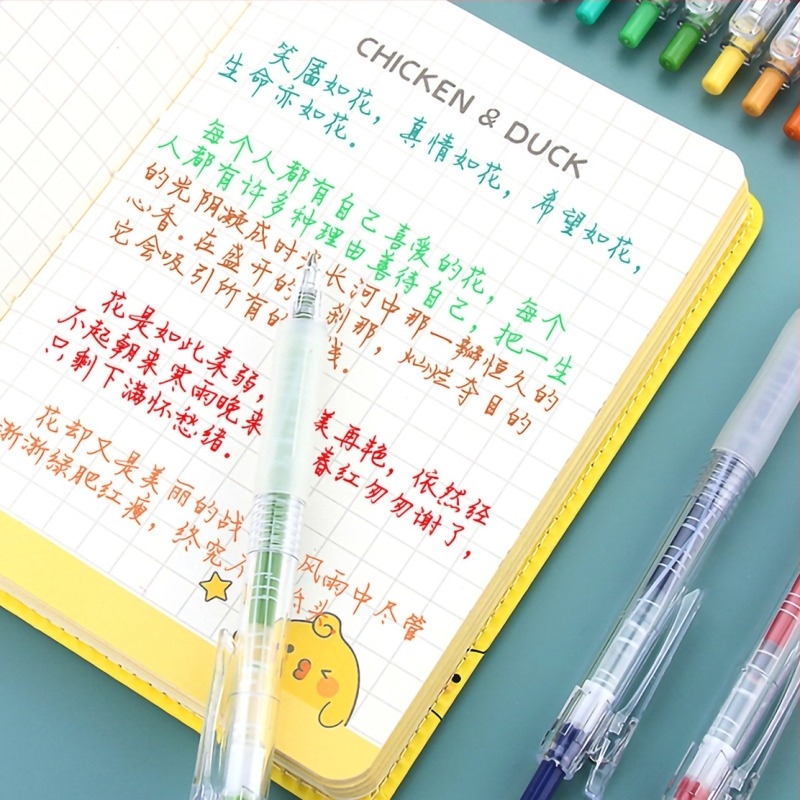 Set de pixuri gel – Seria Morandi, Jingxuan (Carcasă din plastic; Vârf din oțel inoxidabil; Cerneală neștergibilă)