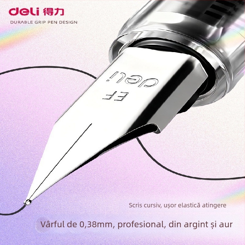 Stilou pentru elevi din învățământul primar, clasa a III-a–a IV-a, cu sac de cerneală înlocuibil, model Xws-gb 1016-1, carcasă din plastic