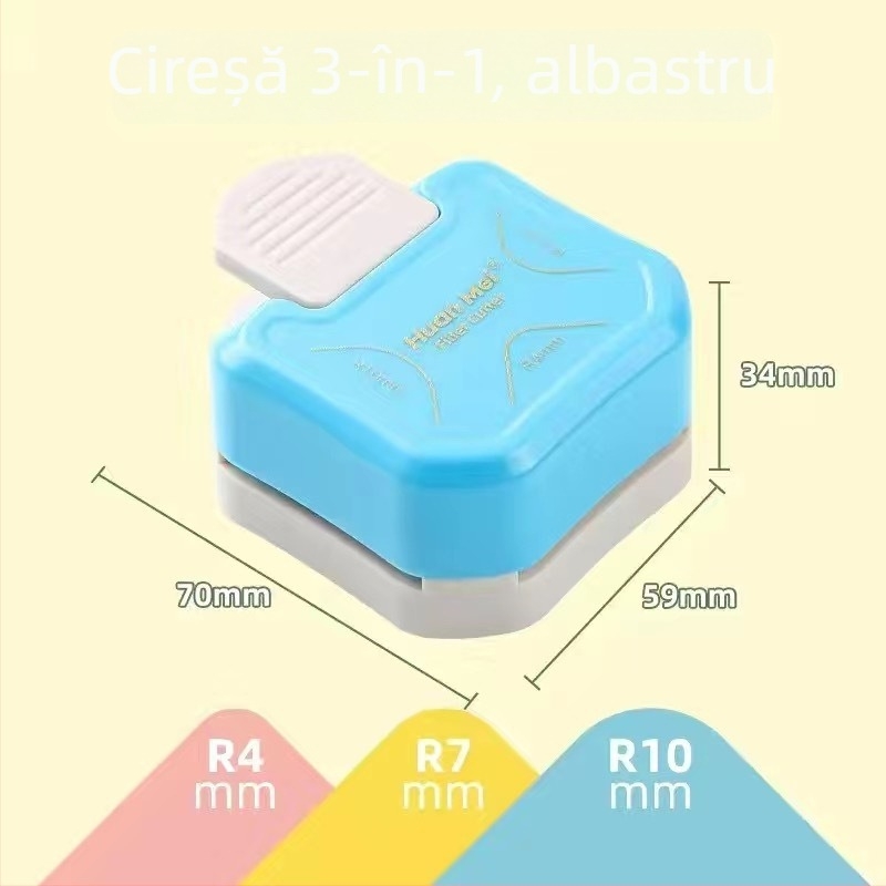 Tăietor de hârtie manual, model rotativ 4 în 1, Shangmei, din plastic