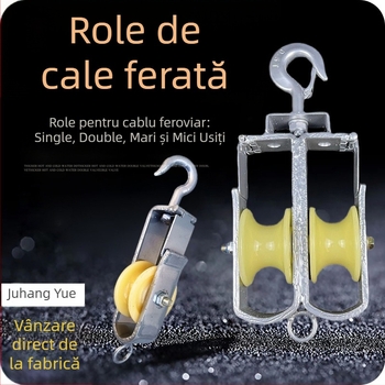 Rulment de evacuare din nylon pentru cale ferată, tip cârlig-rotă, canal închis pentru cablu optic, pentru cabluri de alimentare și țeavă PE