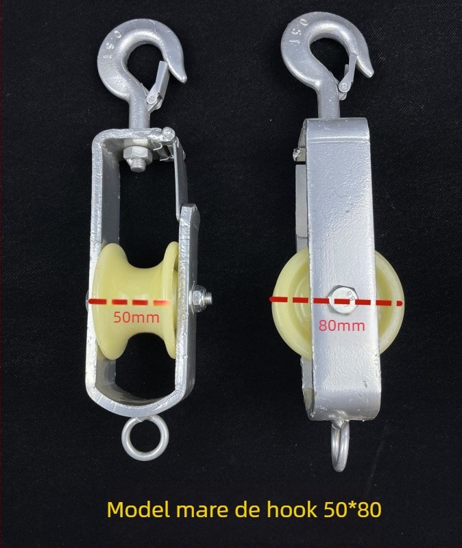 Rulment de evacuare din nylon pentru cale ferată, tip cârlig-rotă, canal închis pentru cablu optic, pentru cabluri de alimentare și țeavă PE