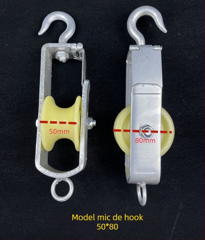 Rulment de evacuare din nylon pentru cale ferată, tip cârlig-rotă, canal închis pentru cablu optic, pentru cabluri de alimentare și țeavă PE