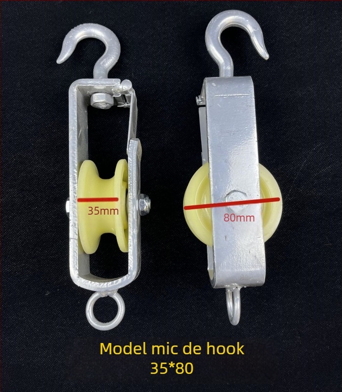 Rulment de evacuare din nylon pentru cale ferată, tip cârlig-rotă, canal închis pentru cablu optic, pentru cabluri de alimentare și țeavă PE