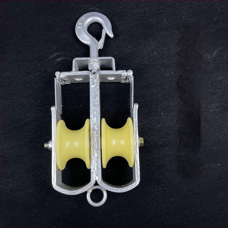 Rulment de evacuare din nylon pentru cale ferată, tip cârlig-rotă, canal închis pentru cablu optic, pentru cabluri de alimentare și țeavă PE