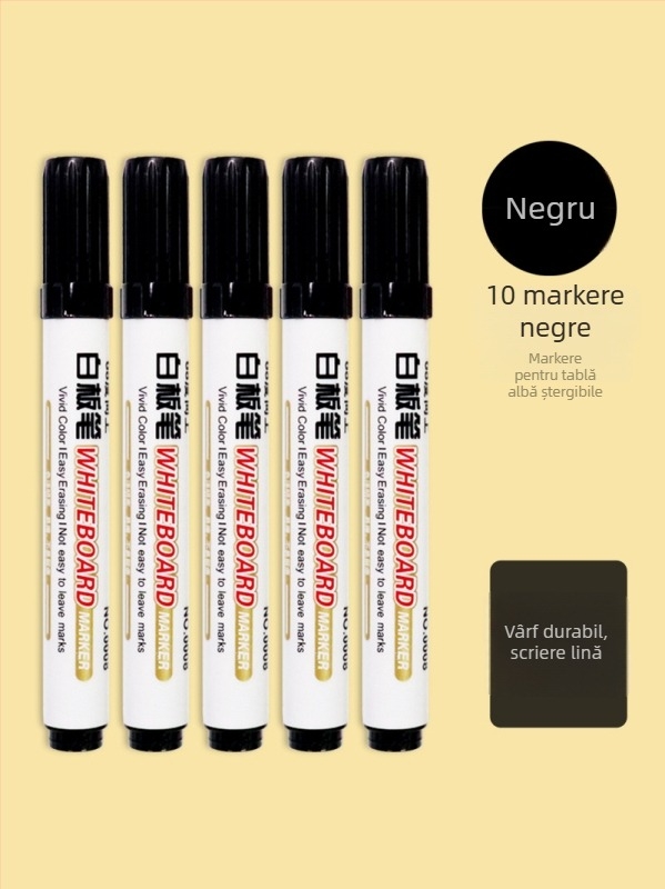 Marker pentru tablă albă, pe bază de apă, lățime linie de 2 mm, corp din plastic, model de 68 grade