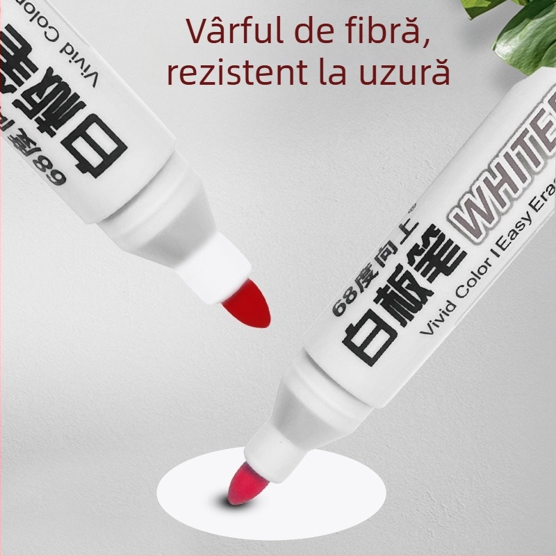 Marker pentru tablă albă, pe bază de apă, lățime linie de 2 mm, corp din plastic, model de 68 grade