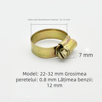 Colier pentru furtun de apă - îngroșat și mai lat, diametru nominal 26 mm, diametru de fixare 25 mm, marcă: Altă