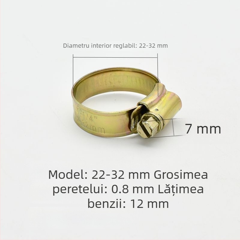 Colier pentru furtun de apă - îngroșat și mai lat, diametru nominal 26 mm, diametru de fixare 25 mm, marcă: Altă