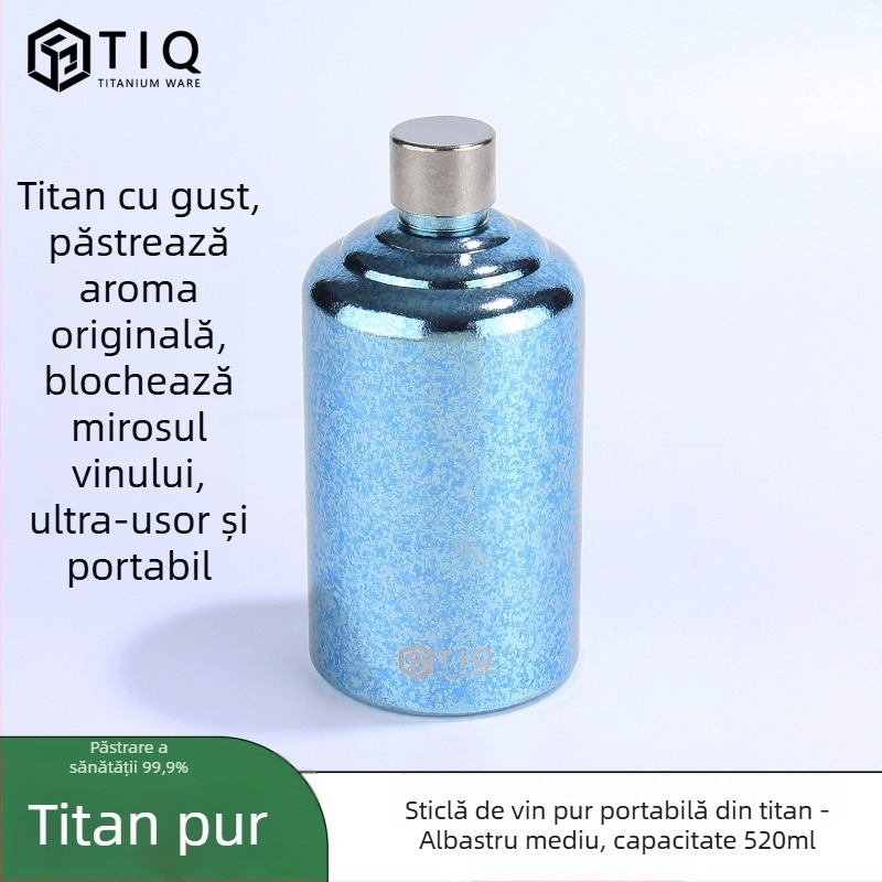 Sticlă de vin din titan – capacitate mare, cilindrică, sigilată, portabilă pentru exterior și uz casnic