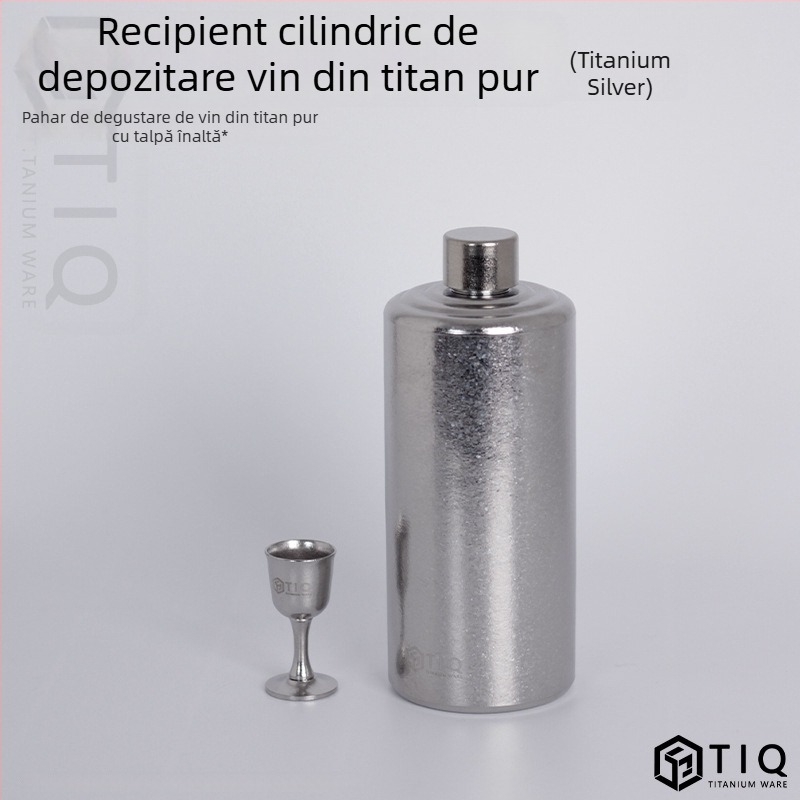 Sticlă de vin din titan – capacitate mare, cilindrică, sigilată, portabilă pentru exterior și uz casnic
