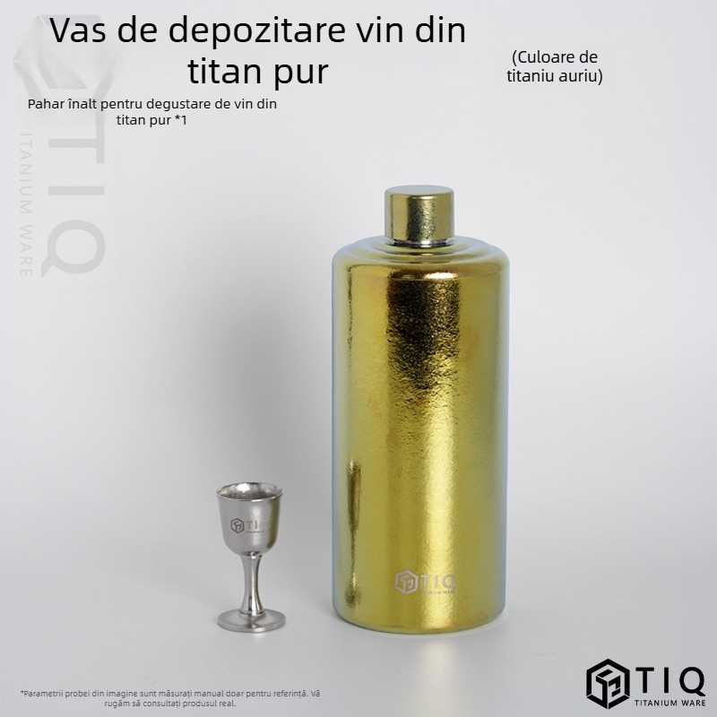 Sticlă de vin din titan – capacitate mare, cilindrică, sigilată, portabilă pentru exterior și uz casnic