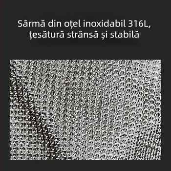 Mănuși rezistente la tăiere nivel 9, cinci degete din oțel inox 316L pentru muncă