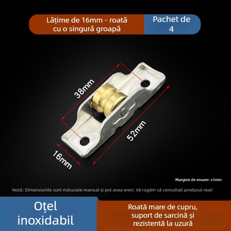 Rola inferioară de ghidare pentru uși și ferestre (Material: oțel inoxidabil; Model: 80/88; Brand: Spring shaping; Utilizare: uși și ferestre; Stil: modern simplu)