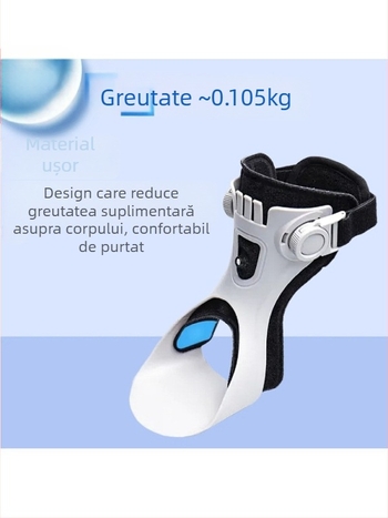 Ortază pentru piciorul căzut și gleznă, cu carcasă din rășină și căptușeală din SBR; Brand: Zongxiang; Model: Ortază pentru piciorul căzut; Părți aplicabile: picioare
