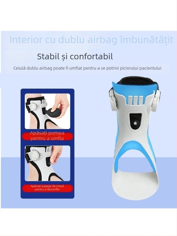 Ortază pentru piciorul căzut și gleznă, cu carcasă din rășină și căptușeală din SBR; Brand: Zongxiang; Model: Ortază pentru piciorul căzut; Părți aplicabile: picioare