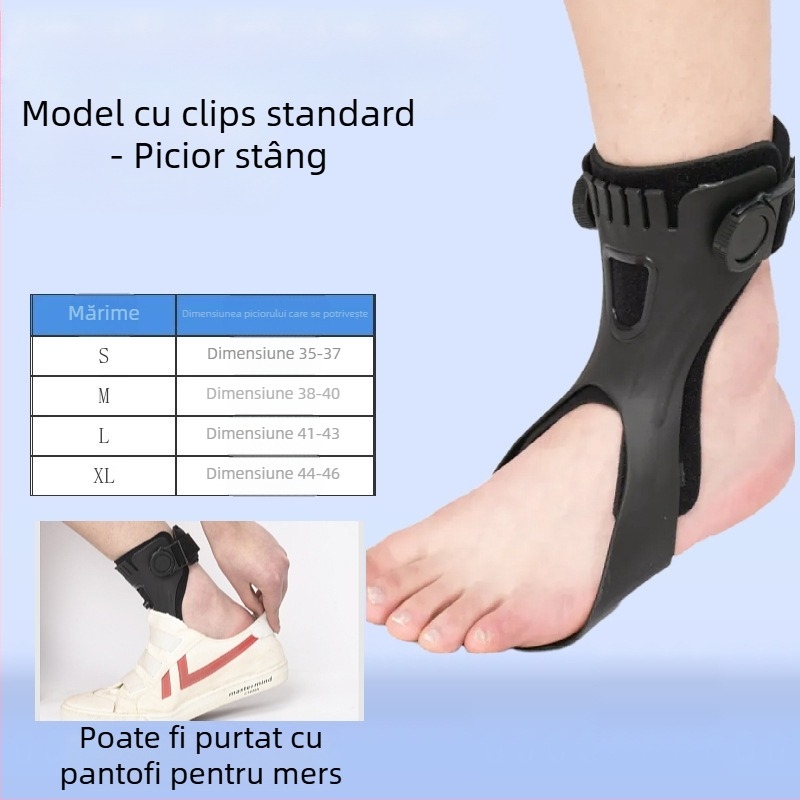 Ortază pentru piciorul căzut și gleznă, cu carcasă din rășină și căptușeală din SBR; Brand: Zongxiang; Model: Ortază pentru piciorul căzut; Părți aplicabile: picioare