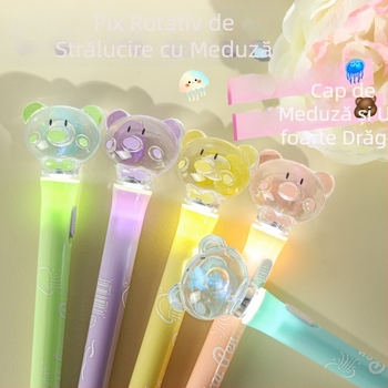 Pix de evidență cu temă macarons, scriere lină, seria Cartoon Cute, corp din plastic, neșters, vârf din alt material