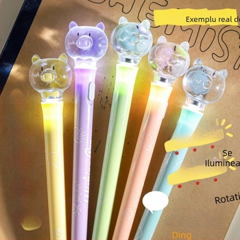 Pix de evidență cu temă macarons, scriere lină, seria Cartoon Cute, corp din plastic, neșters, vârf din alt material