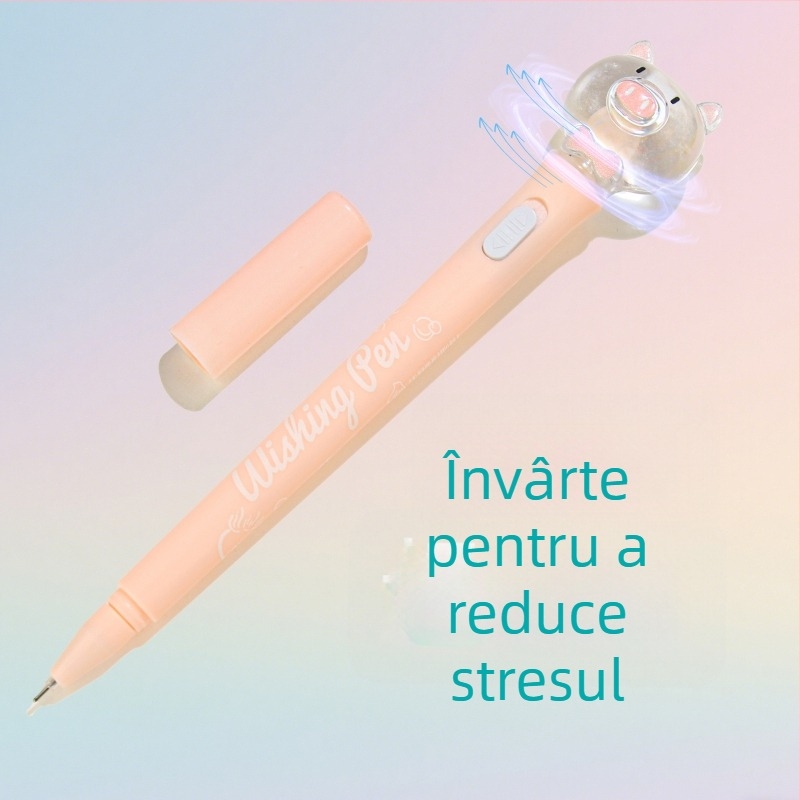 Pix de evidență cu temă macarons, scriere lină, seria Cartoon Cute, corp din plastic, neșters, vârf din alt material